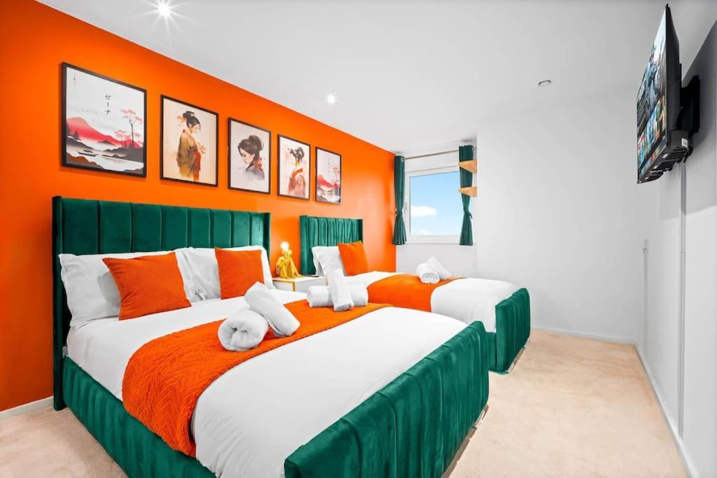 Spacious 2 Bed Apt B'Ham Cc With Parking Sleeps 7 Birmingham Exteriör bild